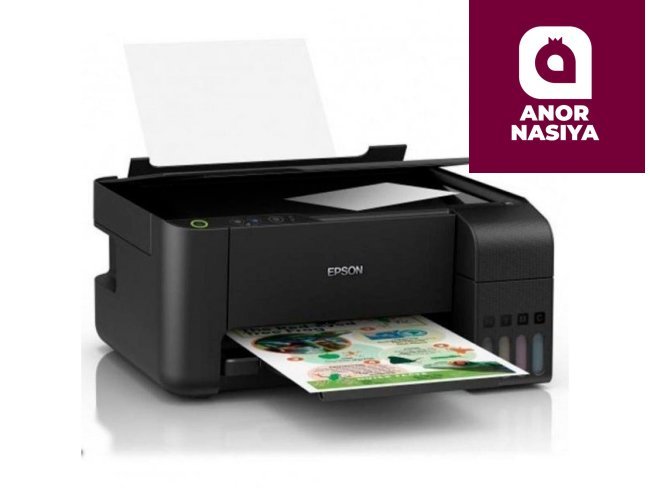 Купить принтер Epson L3100 (A4, струйное МФУ, 15стр/мин, 5760x1440dpi, 4краски, USB2.0) (сервис гарантия) в Ташкенте