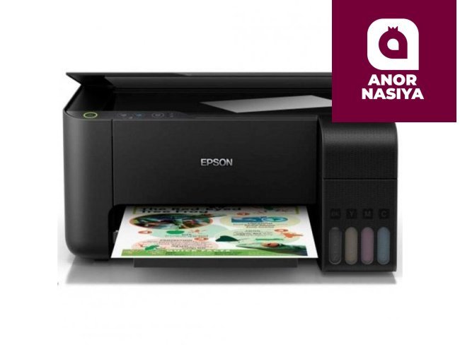 Купить принтер Epson L3100 (A4, струйное МФУ, 15стр/мин, 5760x1440dpi, 4краски, USB2.0) (сервис гарантия) в Ташкенте
