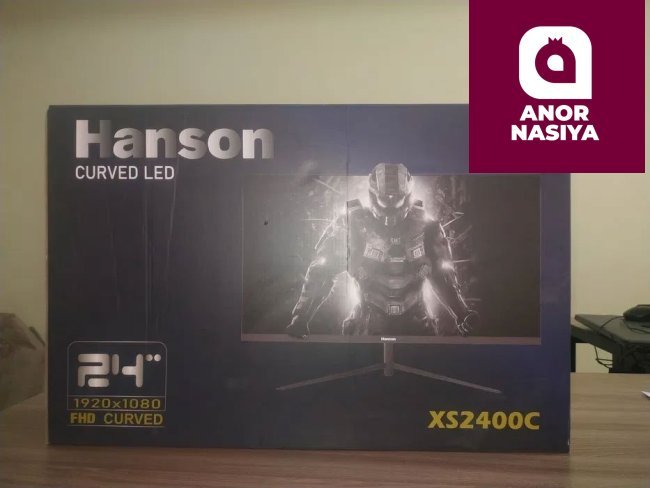 Купить монитор Hanson - 24" XS2400C Curved Monitor, IPS, 75Hz, FHD (1920x1080), VGA+HDMI (без рамки) White/Black в Ташкенте
