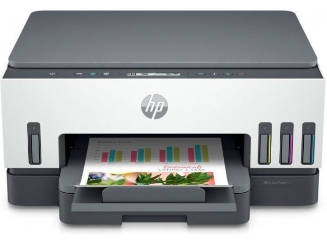 Купить принтер МФУ HP - Smart Tank 720 Wireless AiO <6UU46A> (A4, 15 стр/мин, 128Mb, струйное МФУ, LCD, USB2.0, WiFi, двуст.печать, ID Copy, закрытый лоток) в Ташкенте