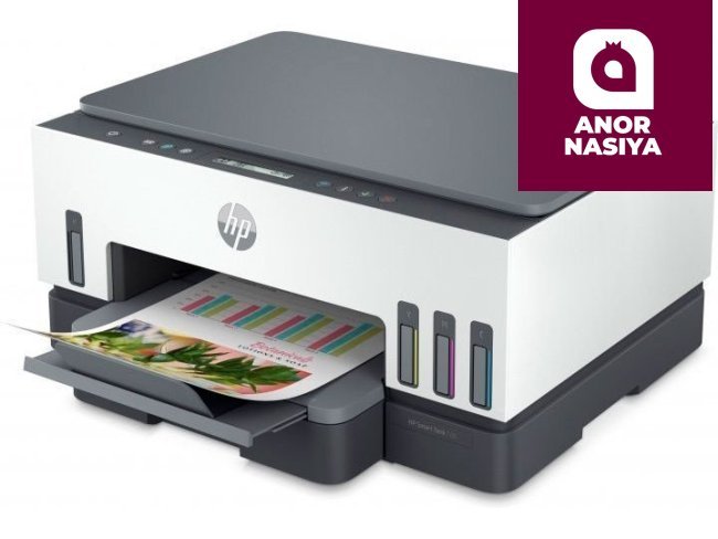 Купить принтер МФУ HP - Smart Tank 720 Wireless AiO <6UU46A> (A4, 15 стр/мин, 128Mb, струйное МФУ, LCD, USB2.0, WiFi, двуст.печать, ID Copy, закрытый лоток) в Ташкенте