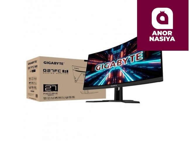 Купить монитор Gigabyte - 27" G27F A-EK  Curved Gaming Monitor, VA, 165z, 1mc, FHD ( 1920x1080), HDMI, DisplayPort, Speaker, Black в Ташкенте