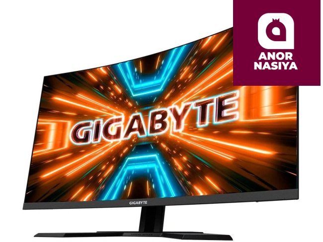 Купить монитор Gigabyte - 32" G32QC-EK Curved Gaming Monitor, VA, 165z, 1mc, QHD (2560x1440), 2K, HDMI, DisplayPort, KVM, USB, Black в Ташкенте