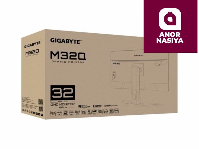 Купить монитор Gigabyte - 32" M32Q-EK Gaming Monitor, IPS, 144z, 1mc, QHD (2560x1440), 2K, HDMI, DisplayPort, USB, Black в Ташкенте