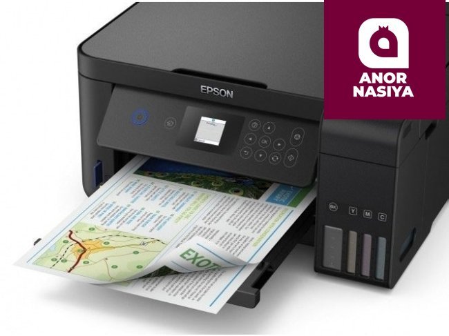 Купить принтер Epson L4160 (A4, струйное МФУ, CR, LCD, 33стр/мин, 5760 optimized dpi, 4краски, USB2.0, WiFi, двусторонняя печать) в Ташкенте