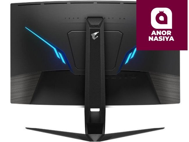 Aorus - 27" CV27Q-EK Curved Gaming Monitor, VA,  165Hz, 1mc, QHD (2560x1440), 2K, HDMI, DisplayPort, USB, RGB, Black