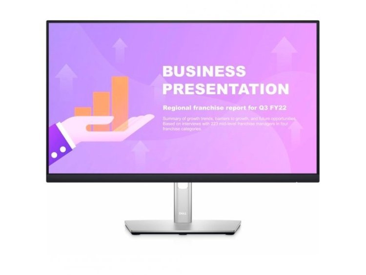 Dell - 24" P2422H Monitor, IPS, 60Hz, 5mc, FHD (1920x1080), HDMI+VGA+DP, Silver